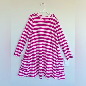 Hanna Andersson Never Worn Knit Stripe  A-line Swing Dress- Size US 10/ 140 cm